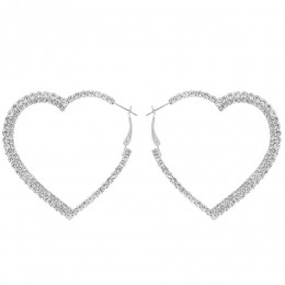 Cercei Stralucitori Creole Inima